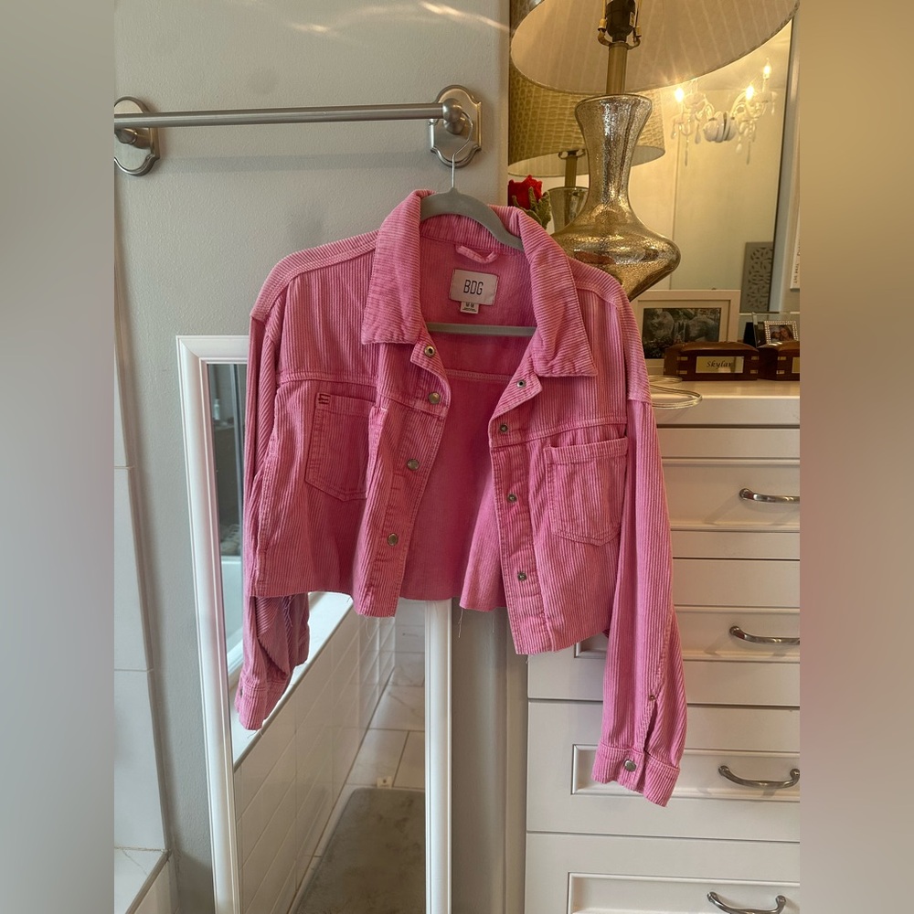 BDG Vibrant Pink Cropped Jacket